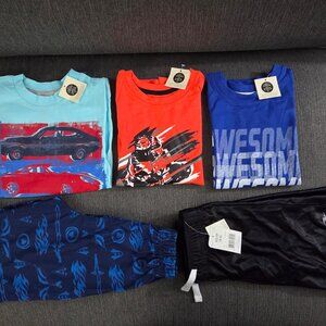 Lot 5pcs NEW Age 4-5T Kid Child Clothes T- Shirts, Shorts - Bag 3